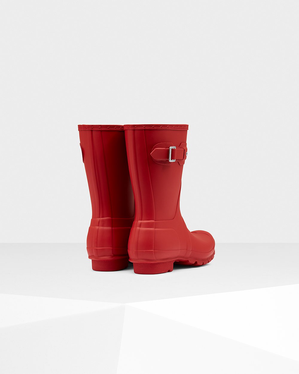 Botas de Lluvia Cortas Hunter Mujer - Original - Rojos - ZYEKCGP-57